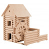 Set constructie arhitectura Vario Mill, 122 piese mari din lemn, Walachia