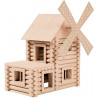 Set constructie arhitectura Vario Mill, 122 piese mari din lemn, Walachia
