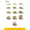 Set constructie arhitectura Vario Mill, 122 piese mari din lemn, Walachia