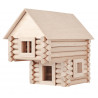 Set constructie arhitectura Vario Mill, 122 piese mari din lemn, Walachia