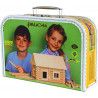 Set constructie arhitectura Vario Suitcase, 72 piese din lemn, Walachia