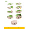 Set constructie arhitectura Vario Suitcase, 72 piese din lemn, Walachia