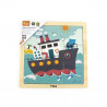 Puzzle din 9 piese mari - Vapor, Viga