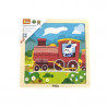 Puzzle din 9 piese mari - Tren, Viga