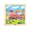Puzzle din 9 piese mari - Tren, Viga