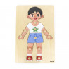 Puzzle Corpul uman - Baiat（12 piese), Viga