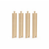 Set extensii sine din lemn pentru trenulete, 4 buc, drepte medii,Viga