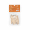 Set extensii sine din lemn mini curbate pentru trenulete, 4 buc,Viga