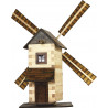 Set constructie arhitectura Moara de vant, 137 piese din lemn, Walachia