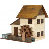 Set constructie arhitectura Moara de apa, 196 piese din lemn, Walachia