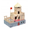 Set constructie arhitectura Vario Fort, 194 piese din lemn, Walachia