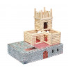 Set constructie arhitectura Vario Fort, 194 piese din lemn, Walachia