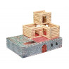 Set constructie arhitectura Vario Fort, 194 piese din lemn, Walachia
