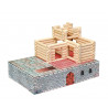 Set constructie arhitectura Vario Fort, 194 piese din lemn, Walachia