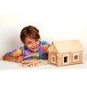 Set constructie arhitectura Vario, 72 piese din lemn, Walachia