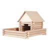 Set constructie arhitectura Vario, 72 piese din lemn, Walachia