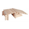Set constructie arhitectura Vario XL, 184 piese din lemn, Walachia