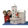 Set constructie arhitectura Vario Box, 450 piese din lemn (VARIO + XL + FORT), Walachia