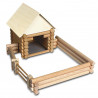 Set constructie arhitectura Vario Box, 450 piese din lemn (VARIO + XL + FORT), Walachia