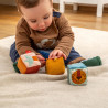 Set de cuburi interactive pentru bebelusi Yellow, PlayQ Sigikid