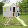 Casuta de gradina Lime Lodge cu platforma si tobogan (M22L)