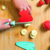 Kit cutit de Bucatar pentru Copii, Roz si Verde pastel, Chefclub Kids
