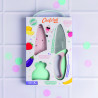 Kit cutit de Bucatar pentru Copii, Roz si Verde pastel, Chefclub Kids