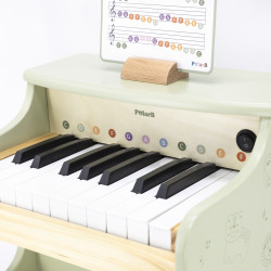 Pian electronic verde din lemn pentru copii, Viga