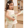 Ukulele verde din lemn pentru copii, jucarie muzicala Montessori