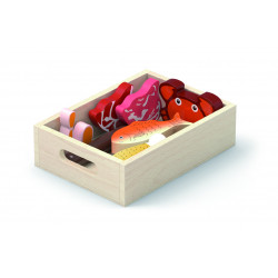 Set alimente de frigider din lemn, Viga