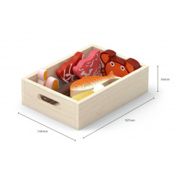 Set alimente de frigider din lemn, Viga