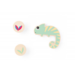 Vanatoarea de culori a cameleonului, joc de memorie pentru copii, BS Toys