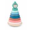 Turn de stivuire cu inele din lemn, BS Toys