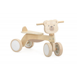 Tricicleta din lemn Ursulet maro, PolarB Viga