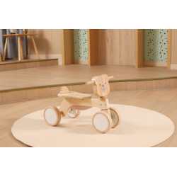 Tricicleta din lemn Ursulet maro, PolarB Viga