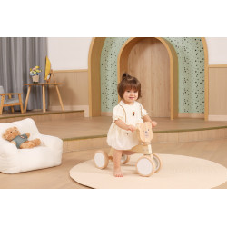 Tricicleta din lemn Ursulet maro, PolarB Viga