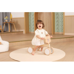 Tricicleta din lemn Ursulet maro, PolarB Viga