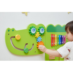 Jucarie senzoriala de perete Crocodil Junior, Viga