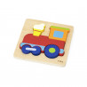 Puzzle din lemn 5 piese - trenulet, Viga