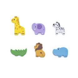 Camion din lemn cu sortare forme Animale Salbatice, Viga