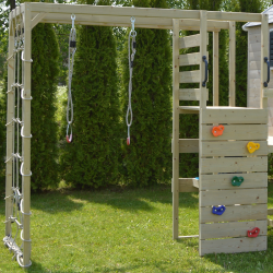 Casuta de gradina Pastel Green Adventure Cottage cu platforma, tobogan, leagan dublu si modul sport (M60PGN_G), Wendi Toys