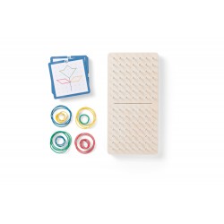 Geoboard Duel, joc educativ de geometrie si indemanare cu elastice, BS Toys