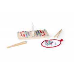 Duelul punctelor, joc educativ de logica si indemanare cu bile colorate, BS Toys