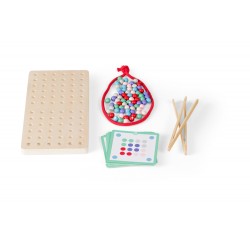 Duelul punctelor, joc educativ de logica si indemanare cu bile colorate, BS Toys