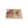 Set mozaic Tangram din lemn cu modele, Viga