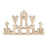 Set cuburi de construit Jumbo, 75 buc natur (3,5 cm), Viga
