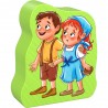 Set 4 puzzle-uri cu figurine In lumea basmelor, HABA